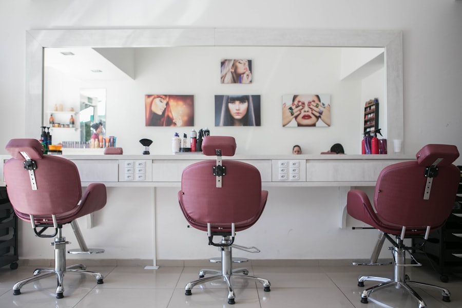 Salon de coiffure lumineux